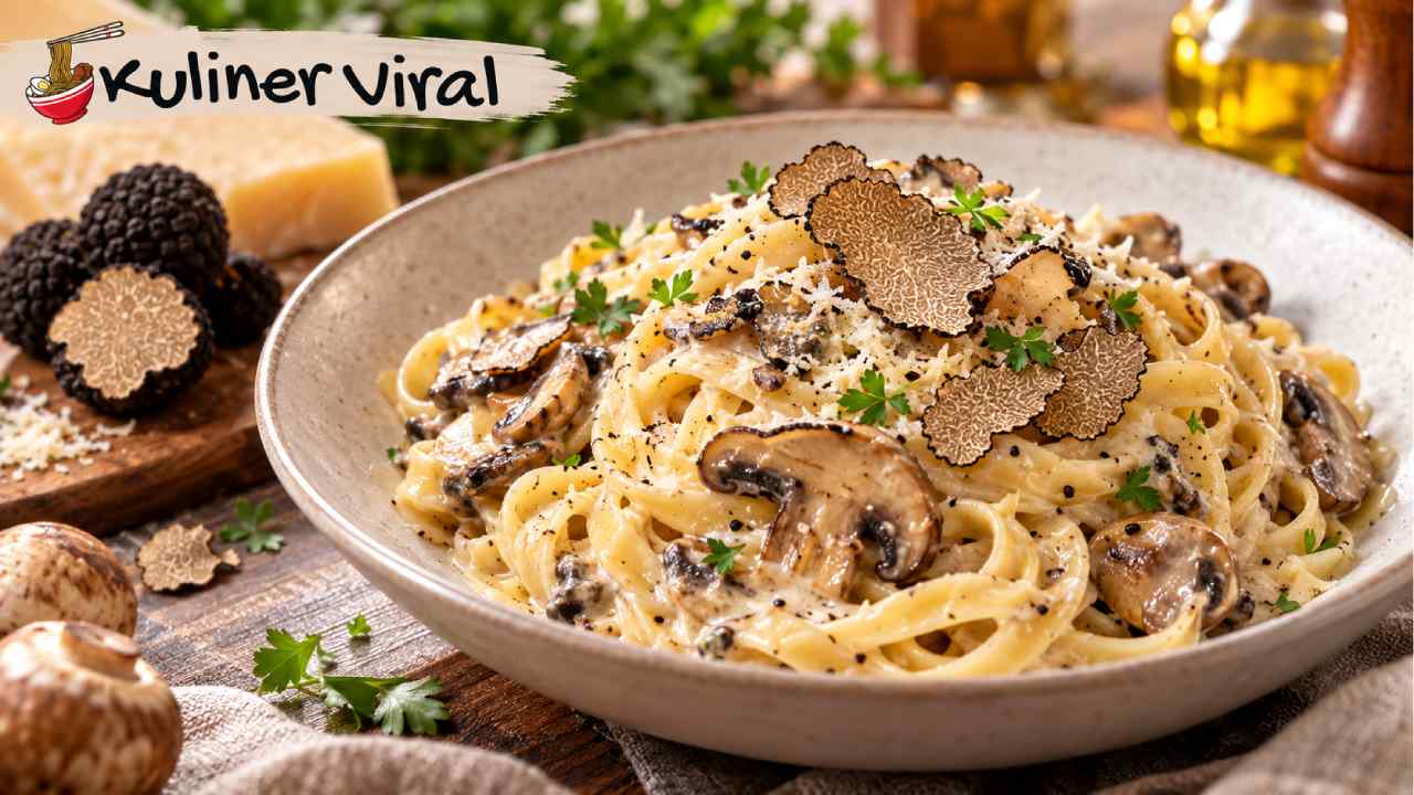 Truffle Mushroom Pasta Viral, Menu Simpel dengan Rasa Mewah